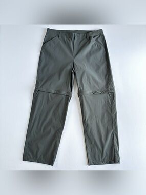 Eddie Bauer Horizon Convertible Hiking Pants Women 14 Gray Zip Off Cargo Trail